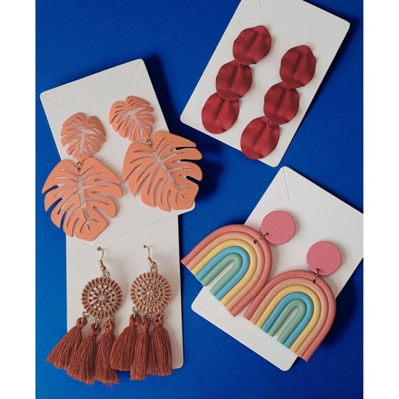 Set Of 4 Pairs of Unique Earrings (SKU#3075) - Picture 1 of 5
